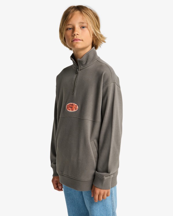 3 Burleigh - Half-Zip Sweatshirt for Boys 8-16 Grey EBBFT00134 Billabong