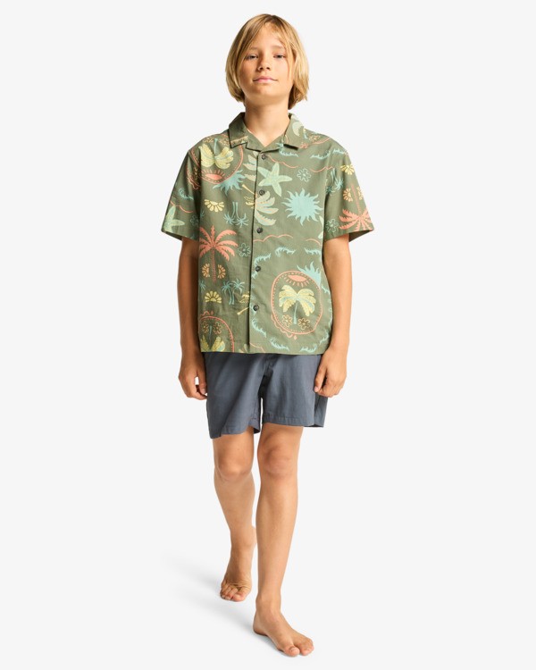 0 Crossfire Solid 15" - Boardshort h&iacute;brido para chicos 8-16 Negro EBBHY03000 Billabong