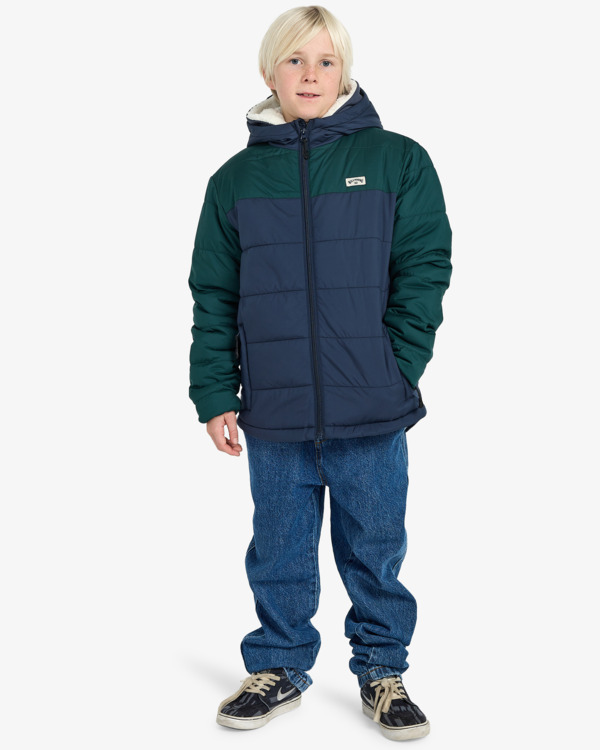 1 Journey Hooded - Licht doorgestikt jack met polyvulling voor Jongens 8-16 Blue EBBJK03010 Billabong