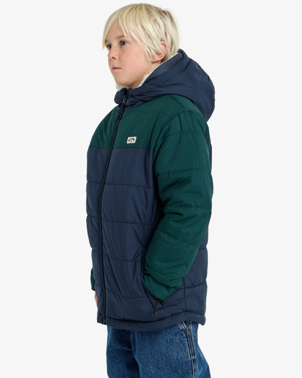 3 Journey Hooded - Licht doorgestikt jack met polyvulling voor Jongens 8-16 Blue EBBJK03010 Billabong