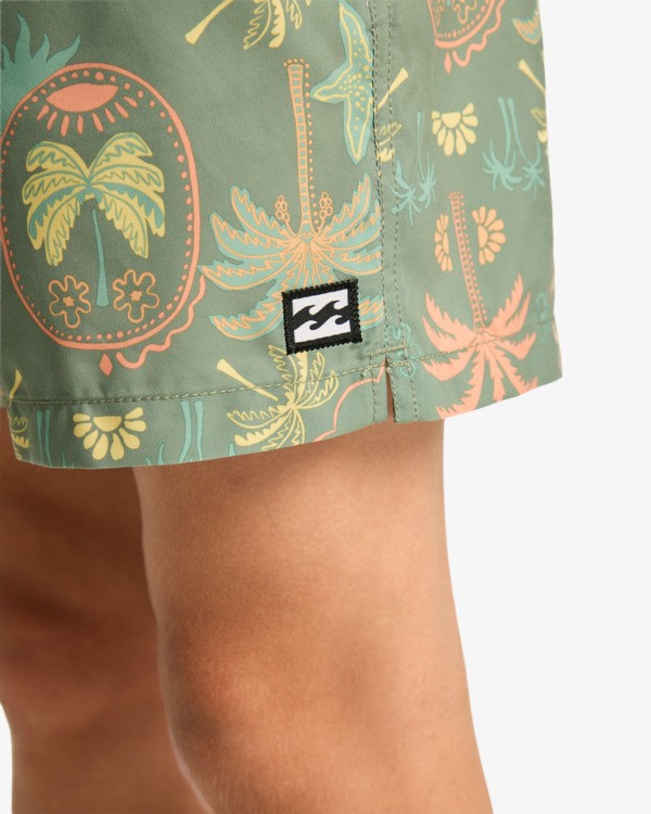 6 Vacay Layback - Swim Shorts for Boys 8-16 Green EBBJV00131 Billabong