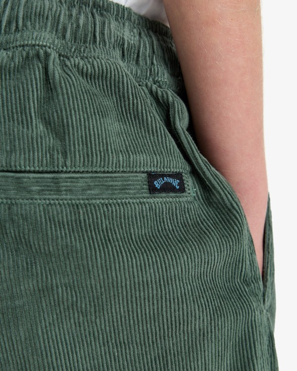 5 Larry Cord - E-Waist Trousers for Boys 8-16 Green EBBNP03005 Billabong