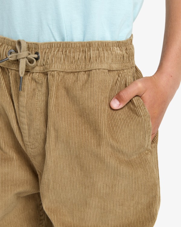 3 Larry Cord - Kordhose mit elastischer Taille für Jungen 8-16 Braun EBBNP03005 Billabong