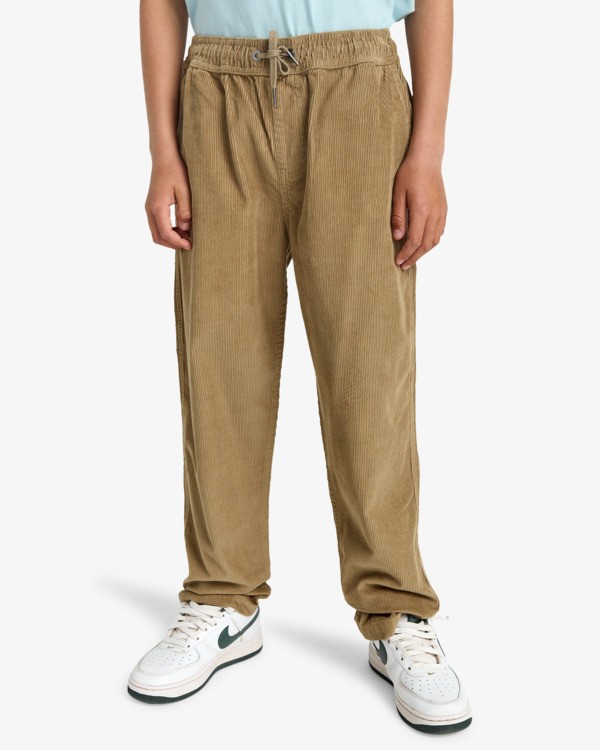 0 Larry Cord - Kordhose mit elastischer Taille für Jungen 8-16 Braun EBBNP03005 Billabong