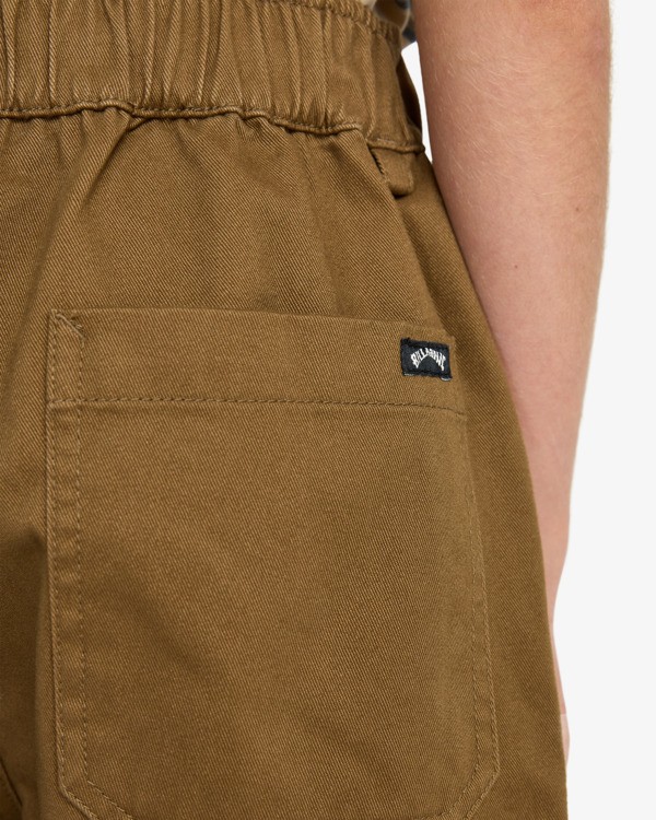 3 Larry Cargo - Pantalon cargo taille élastique pour Garçon 8-16 ans Marron EBBNP03007 Billabong