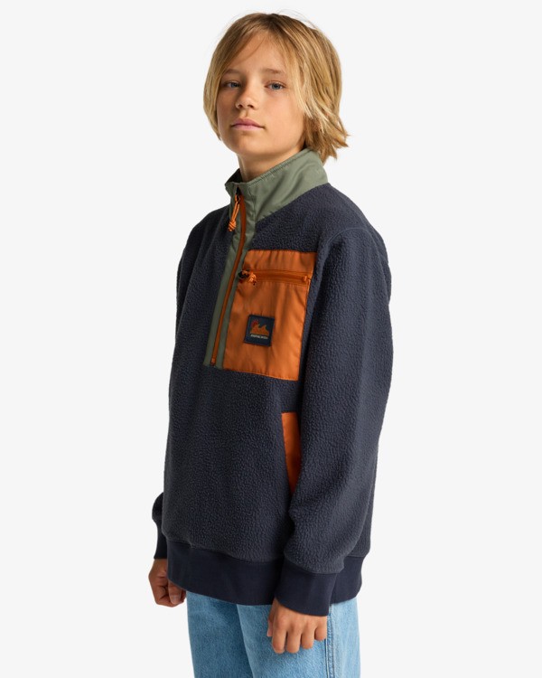 3 Boundary Shore - Fleece met Rits voor Jongens 8-16 Black EBBPF03000 Billabong