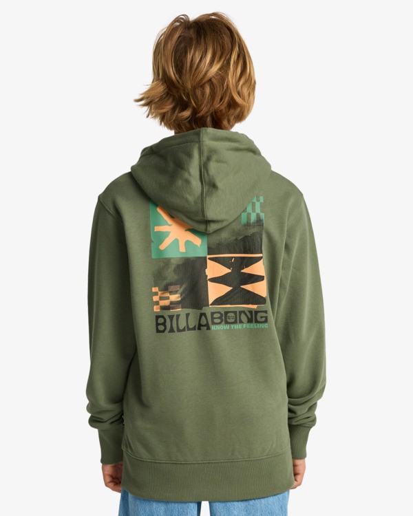 2 Foundation - Sweatshirt com capuz para Rapazes 8-16 Verde EBBSF00141 Billabong