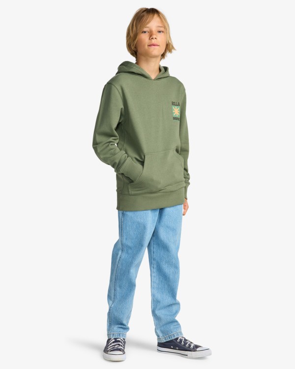 1 Foundation - Sweatshirt com capuz para Rapazes 8-16 Verde EBBSF00141 Billabong
