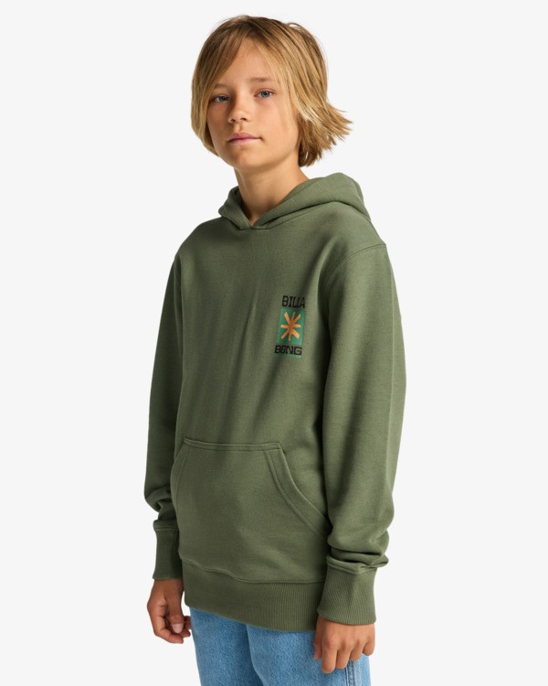 3 Foundation - Sweatshirt com capuz para Rapazes 8-16 Verde EBBSF00141 Billabong