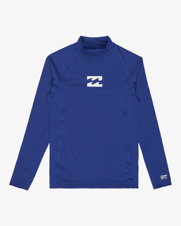 0 Waves All Day - Long Sleeve UPF 50 Rash Vest for Boys 8-16 Red EBBWR00100 Billabong