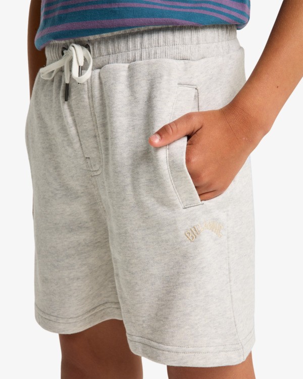 4 Arch 15" - Elastic Waist Walkshorts for Boys 8 - 16 Grey EBBWS00110 Billabong