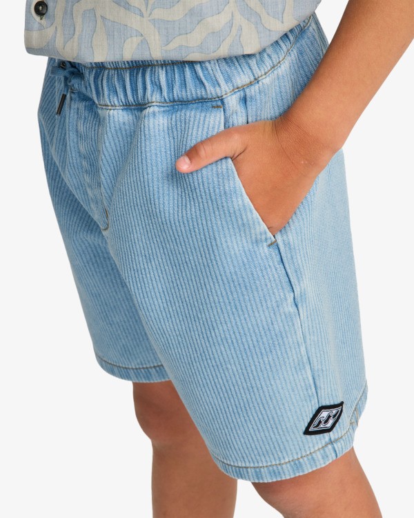 4 Larry - Short de Pana para Chicos 10 - 16 Azul EBBWS00111 Billabong