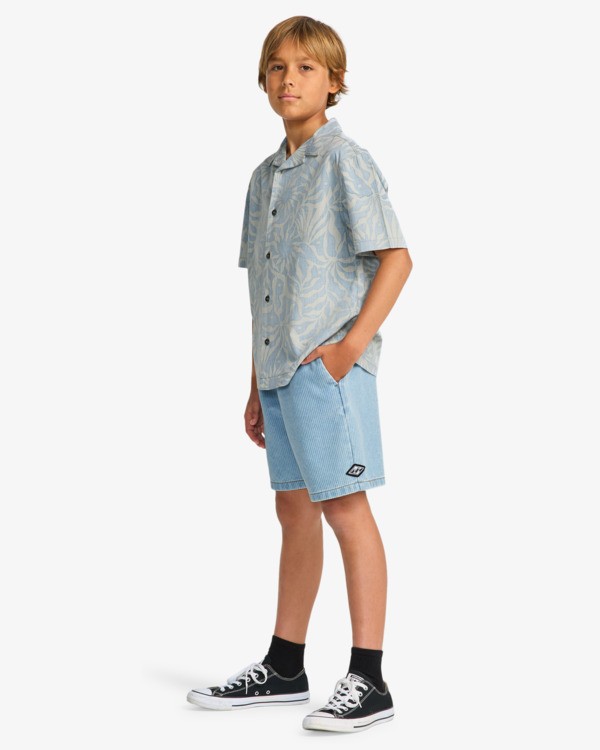 1 Larry - Short de Pana para Chicos 10 - 16 Azul EBBWS00111 Billabong