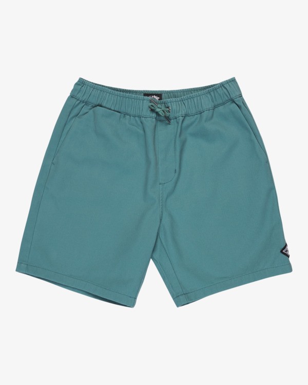 3 Larry Twill - Short de cintura el&aacute;stica para chicos 8-16 Azul EBBWS00115 Billabong