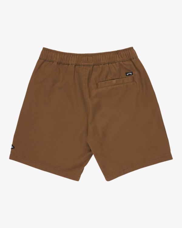 4 Larry Twill - Short de cintura el&aacute;stica para chicos 8-16 Marron EBBWS00115 Billabong