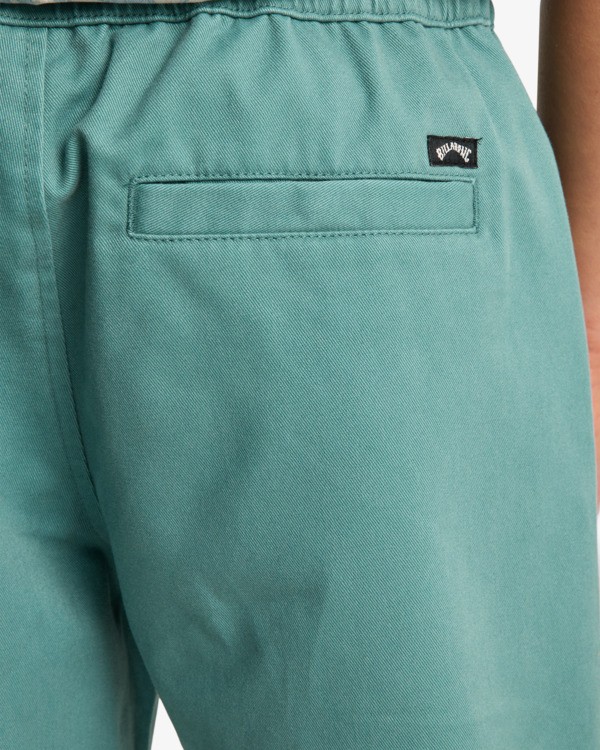 6 Larry Twill - Short de cintura el&aacute;stica para chicos 8-16 Azul EBBWS00115 Billabong