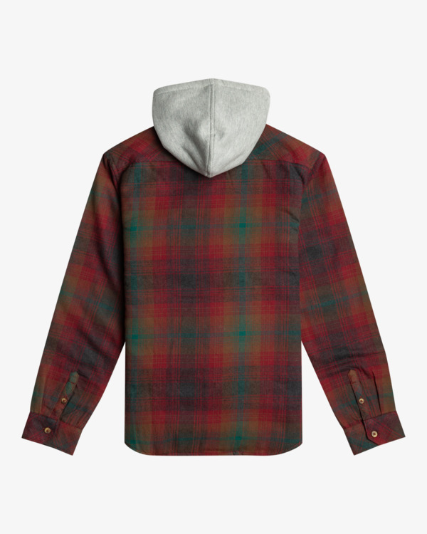 1 Coastline Flannel - Sherpa Overshirt met Lange Mouw voor Jongens 8-16 Red EBBWT03000 Billabong