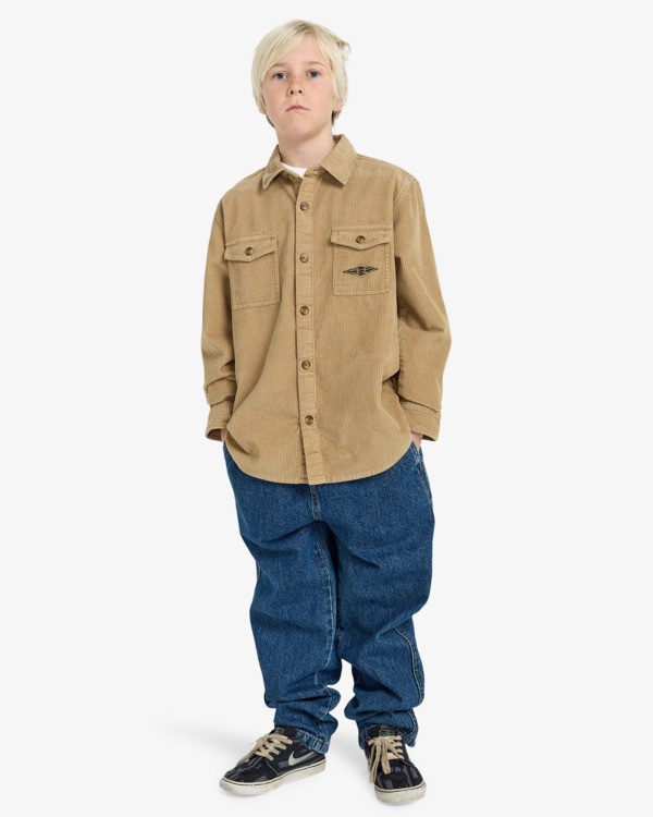 1 Bong Days - Long Sleeve Shirt for Boys 8-16 Beige EBBWT03002 Billabong