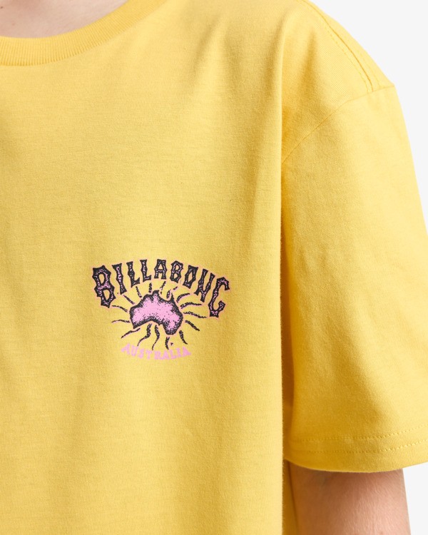 4 Origin - T-Shirt à manches courtes pour Garçon 8-16 ans Jaune EBBZT00184 Billabong