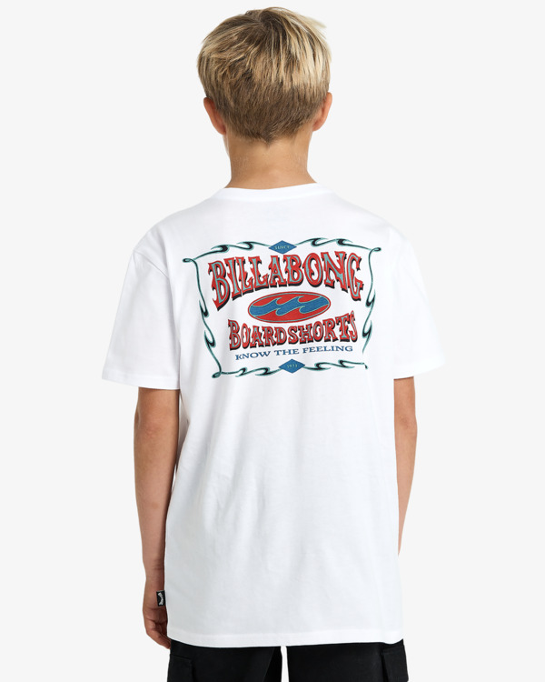 1 Double Spread - Short Sleeve T-Shirt for Boys 8-16 White EBBZT00186 Billabong