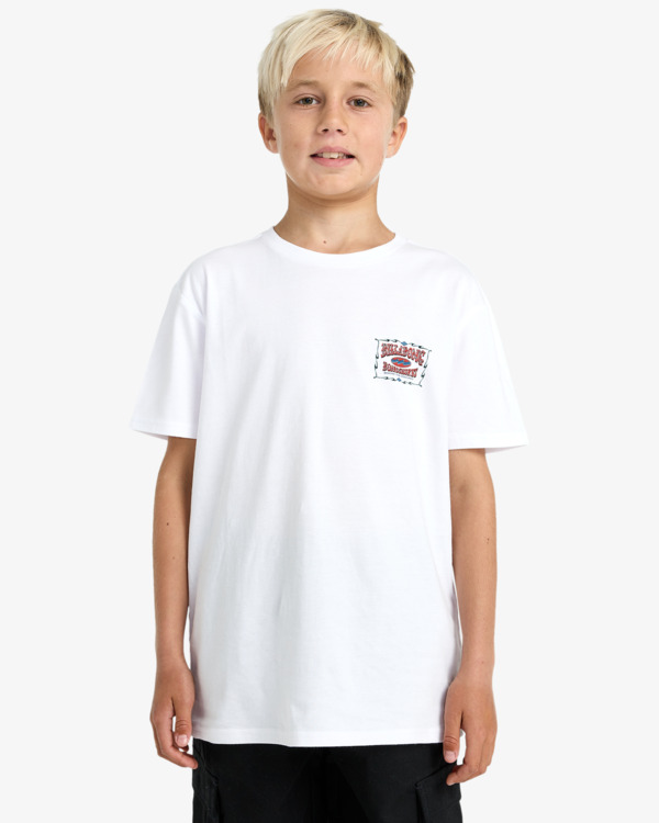0 Double Spread - Short Sleeve T-Shirt for Boys 8-16 White EBBZT00186 Billabong