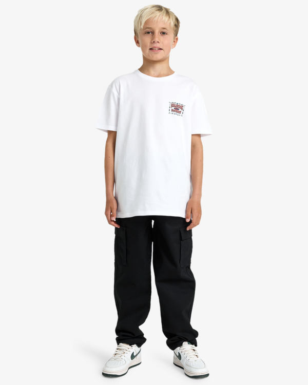 2 Double Spread - Short Sleeve T-Shirt for Boys 8-16 White EBBZT00186 Billabong