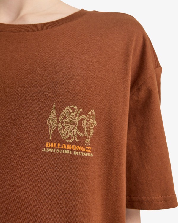 4 Fauna - T-Shirt à manches courtes pour Garçon 8-16 ans Marron EBBZT00190 Billabong