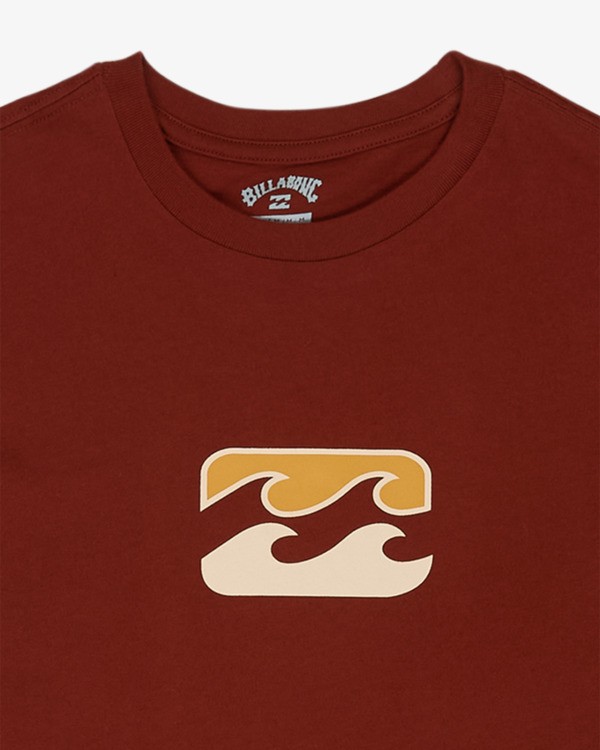 2 Icon Wave - T-Shirt &agrave; manches courtes pour Gar&ccedil;on 8-16 ans Rouge EBBZT00220 Billabong