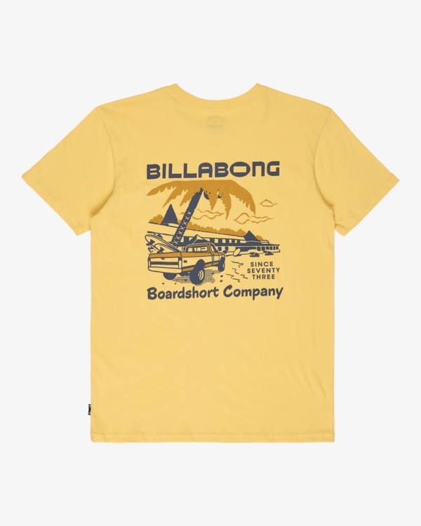 1 Tailgating - Short Sleeve T-Shirt for Boys 8-16 Yellow EBBZT00227 Billabong