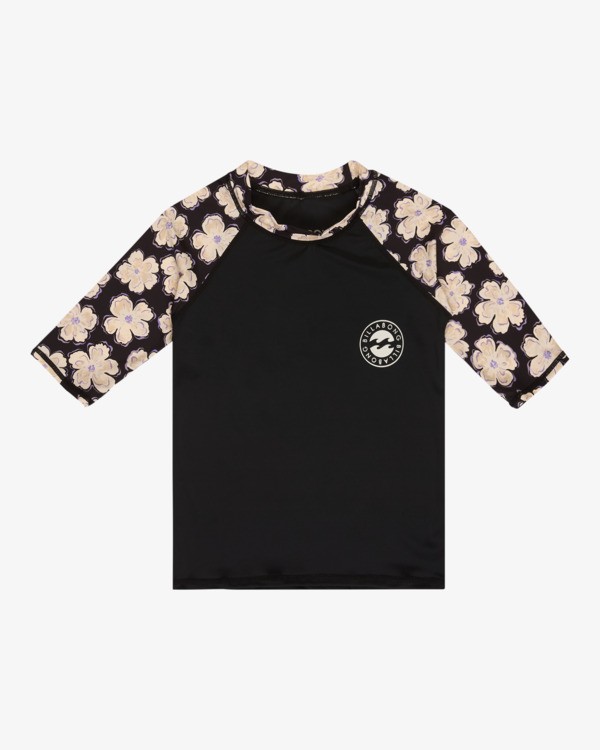 0 Girls Floral - Short Sleeves One-Piece Rashguard for Boys 8 - 16 Black EBGWR03005 Billabong