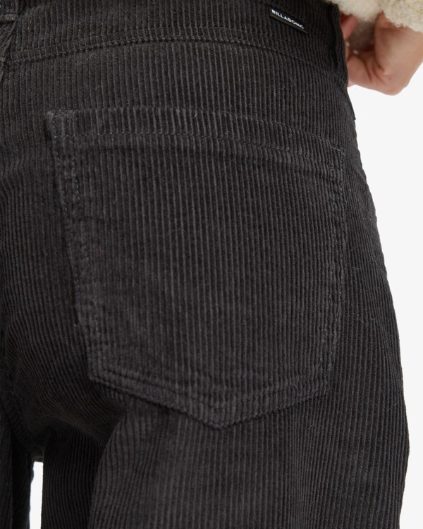 5 Midtown Cord - Fixed Waist Corduroy Trousers for Women Black EBJDP03001 Billabong