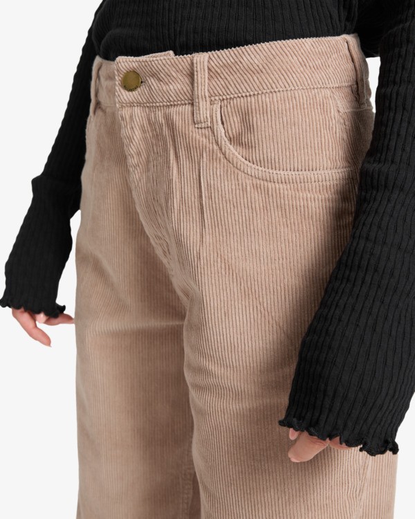 4 Midtown Cord - Pantaloni in velluto a coste a vita fissa da Donna Beige EBJDP03001 Billabong