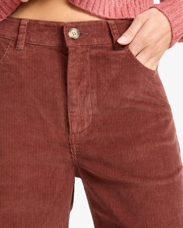 4 Be Free Cord - Fixed Waist Trousers for Women Brown EBJDP03002 Billabong