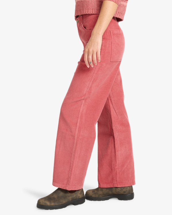 3 Be Free Cord - Fixed Waist Trousers for Women Pink EBJDP03002 Billabong