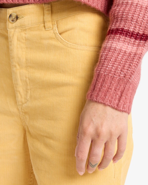 3 Be Free Cord - Fixed Waist Trousers for Women Yellow EBJDP03002 Billabong