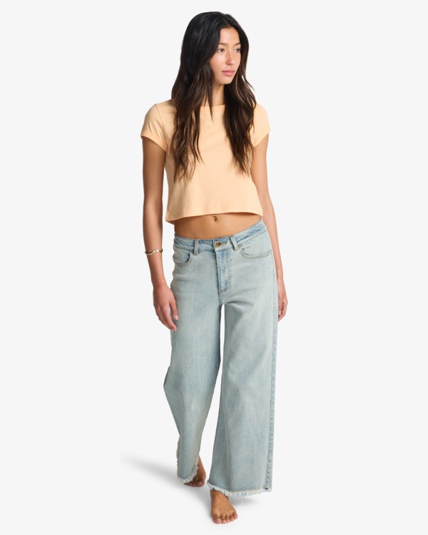 0 Be Free - Jeans large pour Femme Bleu EBJDP03003 Billabong