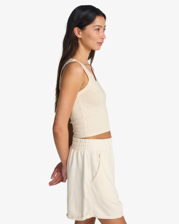 3 So Typical - Short de cintura el&aacute;stica para mujer Blanco EBJFB03004 Billabong