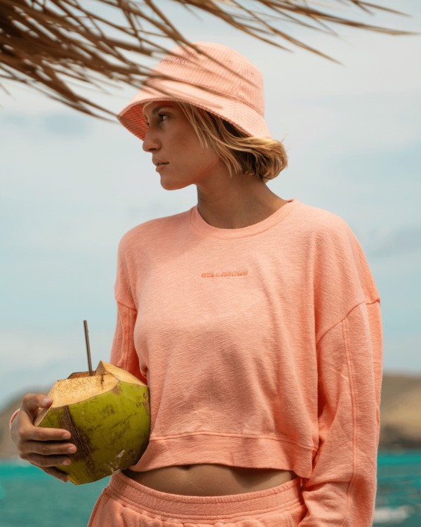 0 Cropped - Pullover Sweatshirt for Women Pink EBJFT00144 Billabong