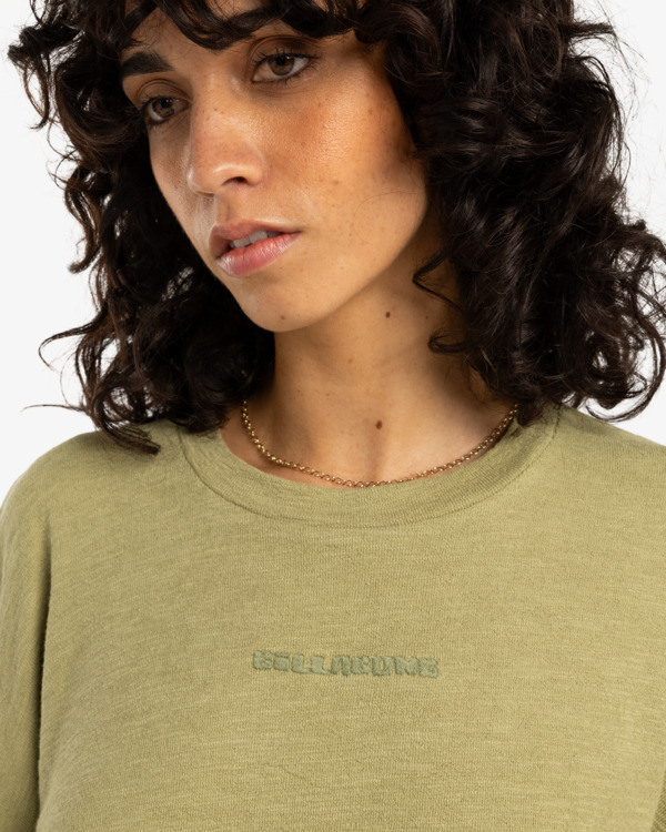 1 Cropped - Sudadera para Mujer Verde EBJFT00144 Billabong