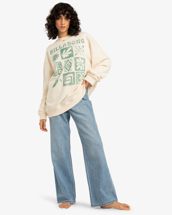 2 Ride In - Pullover Sweatshirt for Women White EBJFT00147 Billabong