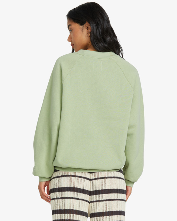 3 The Waves - Pullover Sweatshirt for Women Green EBJFT00148 Billabong