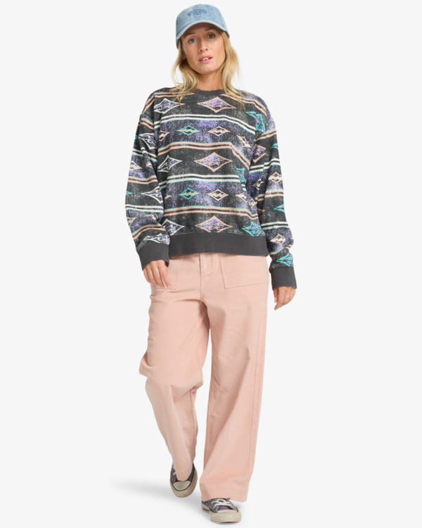 1 High Tides Brooklyn - Graphic Sweatshirt for Women Black EBJFT00153 Billabong