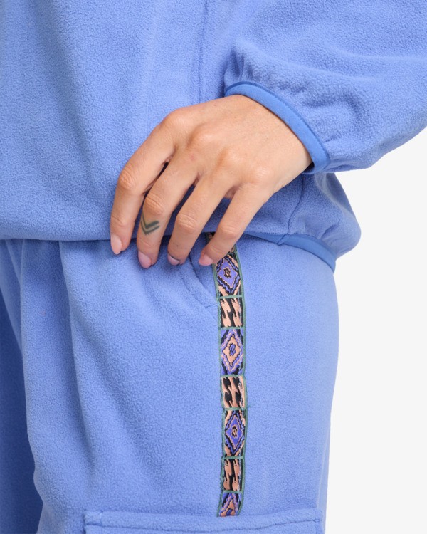 5 Winter Camp - Felpa con semi zip e cappuccio da Donna Purple EBJFT00154 Billabong
