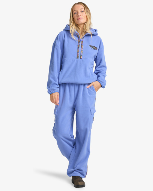 1 Winter Camp - Felpa con semi zip e cappuccio da Donna Purple EBJFT00154 Billabong