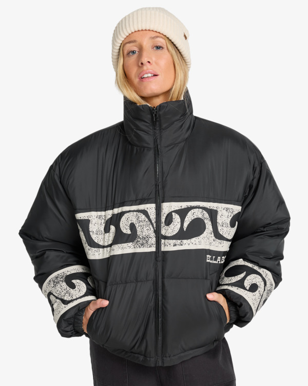 1 Cozy Puffer - Wende-Daunenjacke für Frauen Schwarz EBJJK00140 Billabong