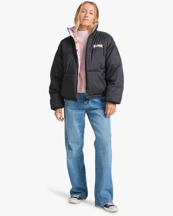 2 Cozy Puffer - Wende-Daunenjacke für Frauen Weiss EBJJK00140 Billabong