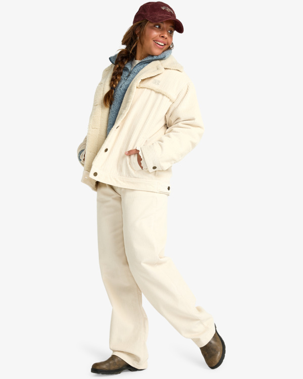 1 Cord In Love - Trucker Jack voor Dames White EBJJK00163 Billabong