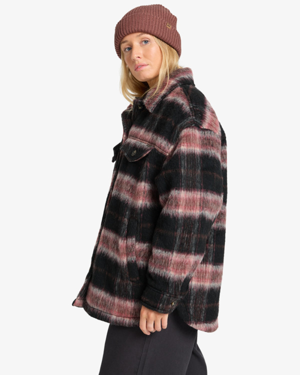 3 Lucky Star - Oversize-Truckerjacke für Frauen Schwarz EBJJK00171 Billabong