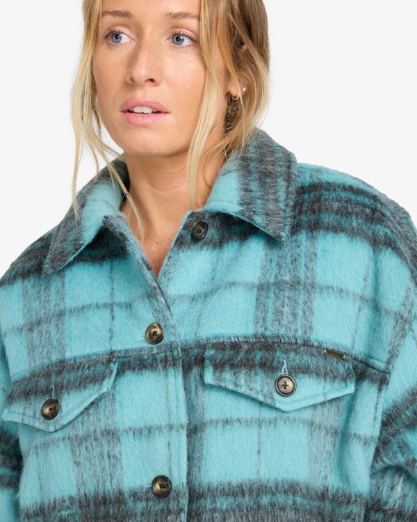 6 Lucky Star - Oversize-Truckerjacke für Frauen Blau EBJJK00171 Billabong