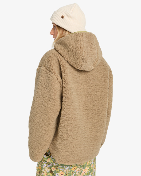 4 Oceanside - Hooded Reversible Jacket for Women Green EBJJK00173 Billabong